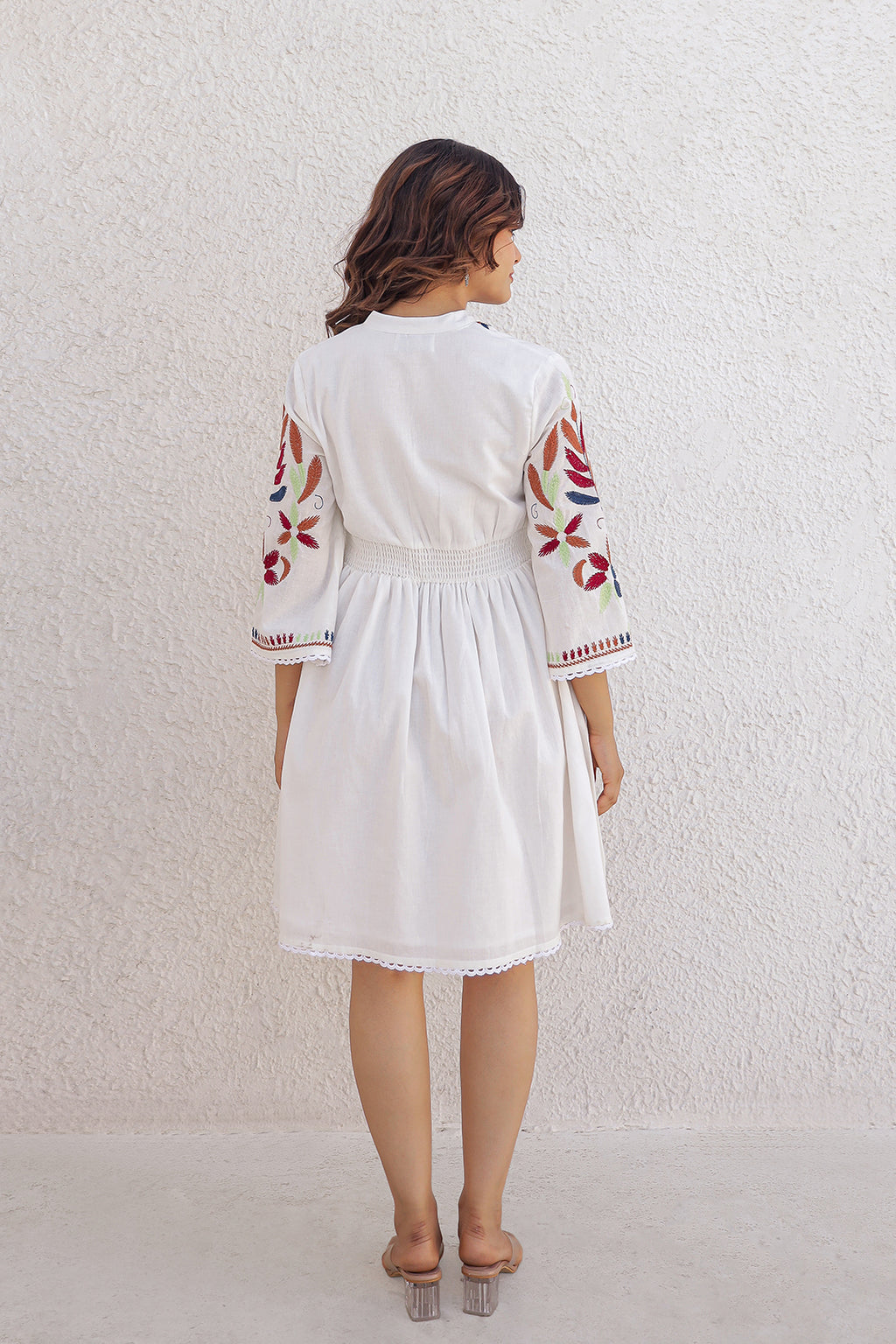 Ring White Embroidery Dress