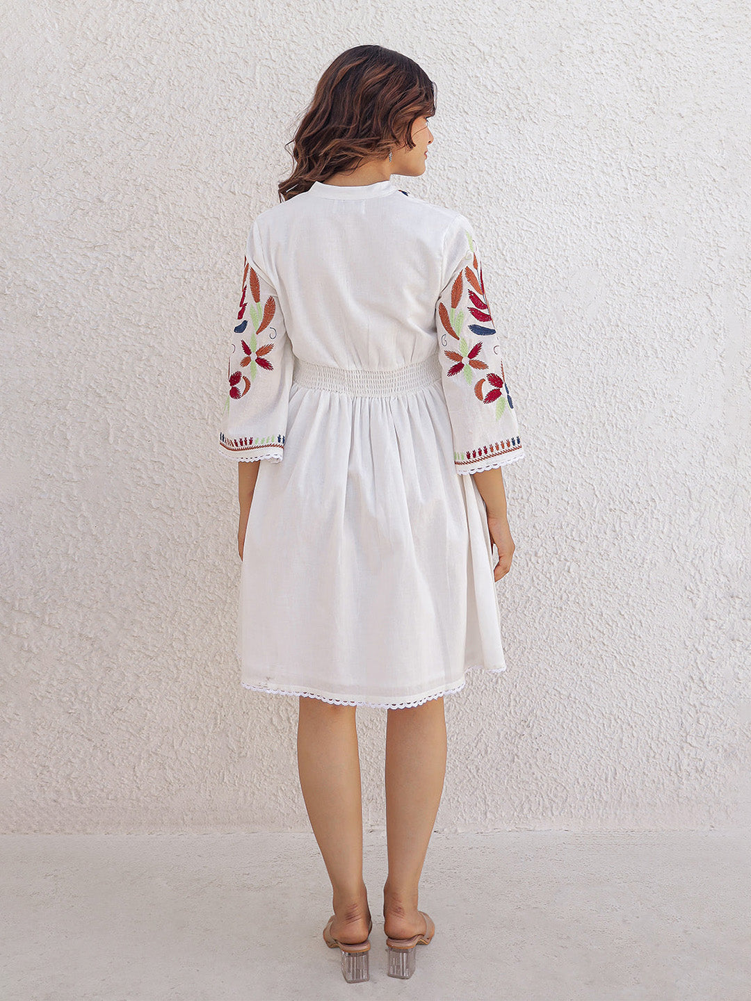 Ring White Embroidery Dress