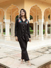 chiku black embroidery co-ord set