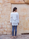 Abolt embroidery white top