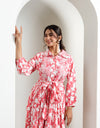 LAYA PINK  PRINTED DRESS