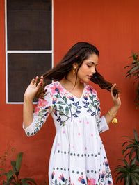 Prisha white embroidery dress