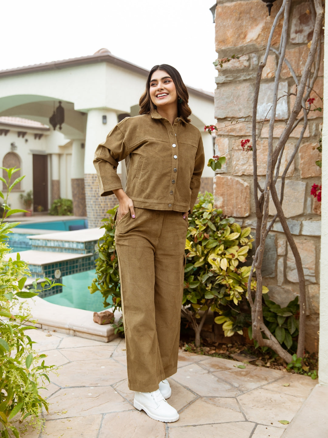 Teddy Brown Corduroy Co-ord set
