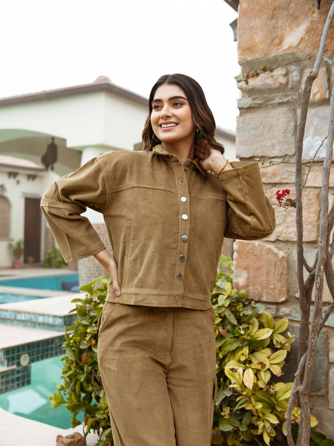 Teddy Brown Corduroy Co-ord set