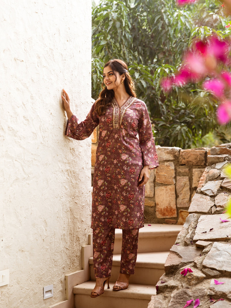 Brighty brown kurta set