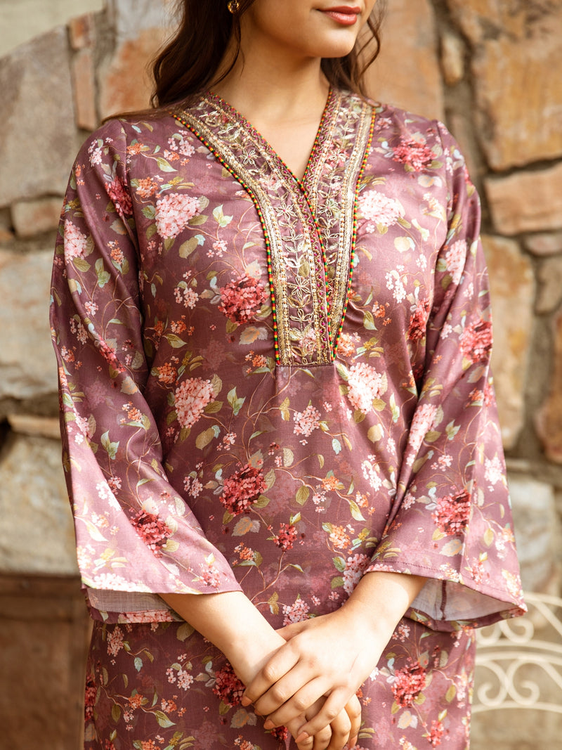 Brighty brown kurta set