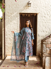 Hannah green kurta set