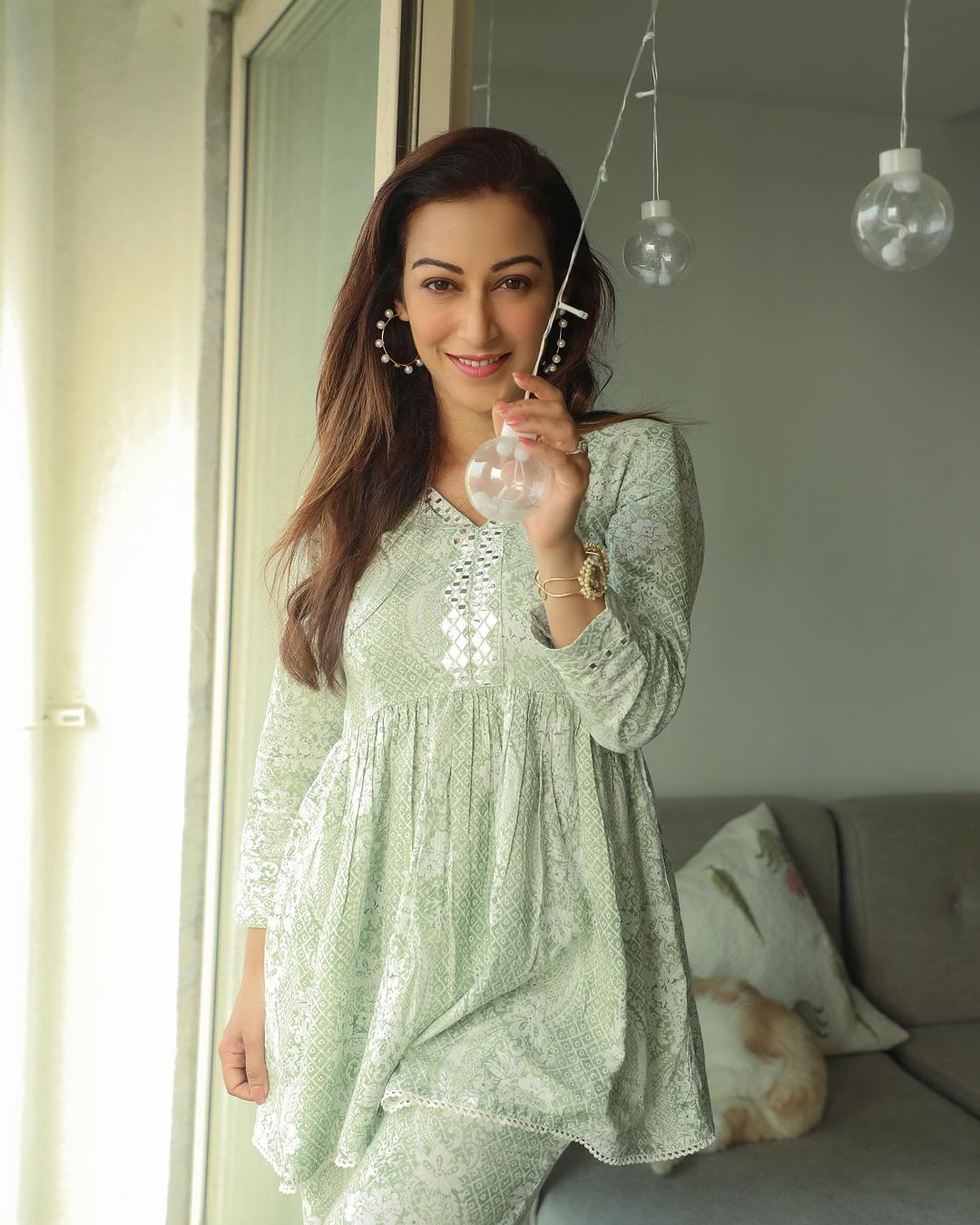 Vidhya Printed Green Co-ord set