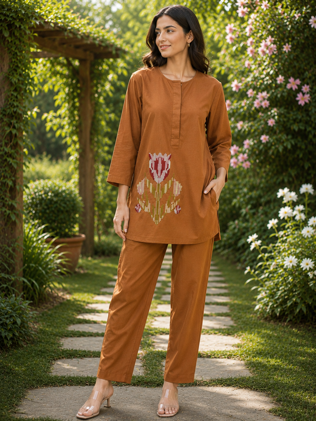 Hania Embroidery Co-ord Set