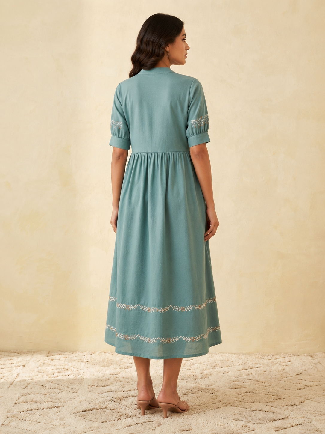 Kiwi Embroidery Dress