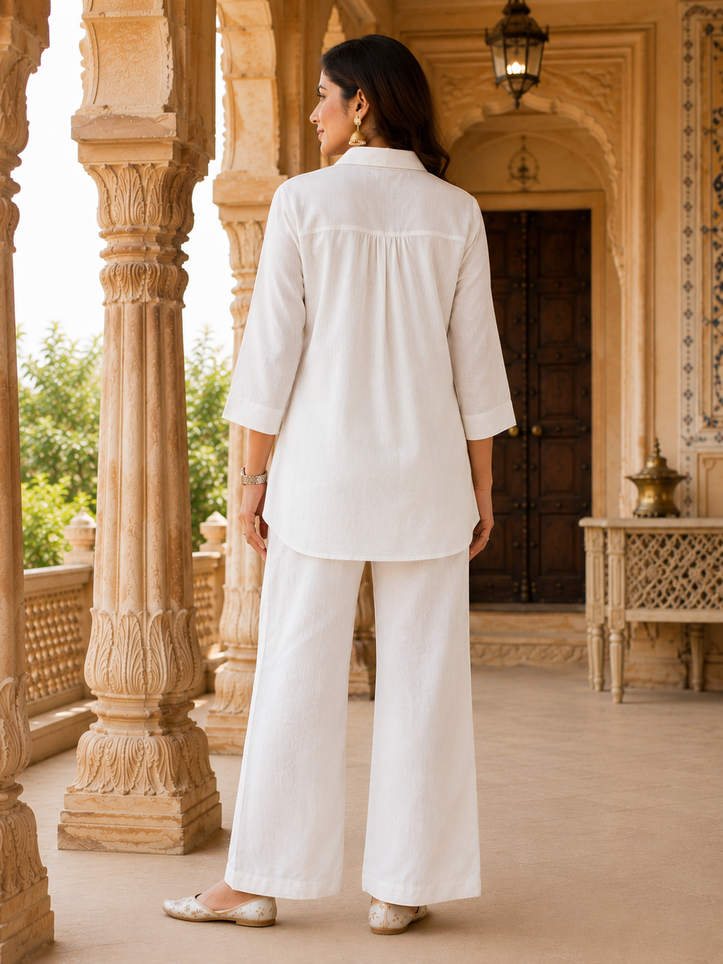 Peony Embroidery Co-ord Set