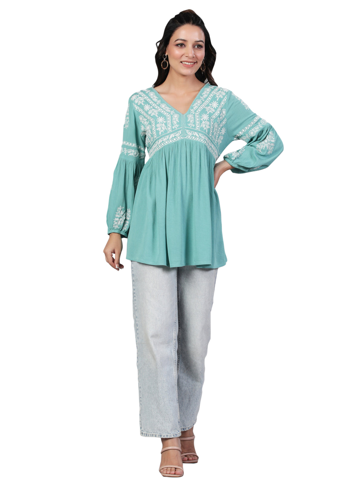 Riddi embroidered top