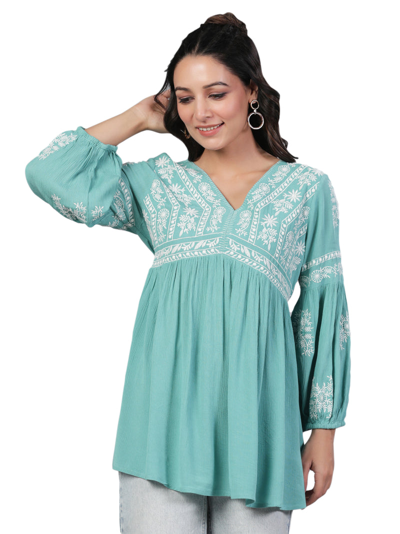 Riddi embroidered top