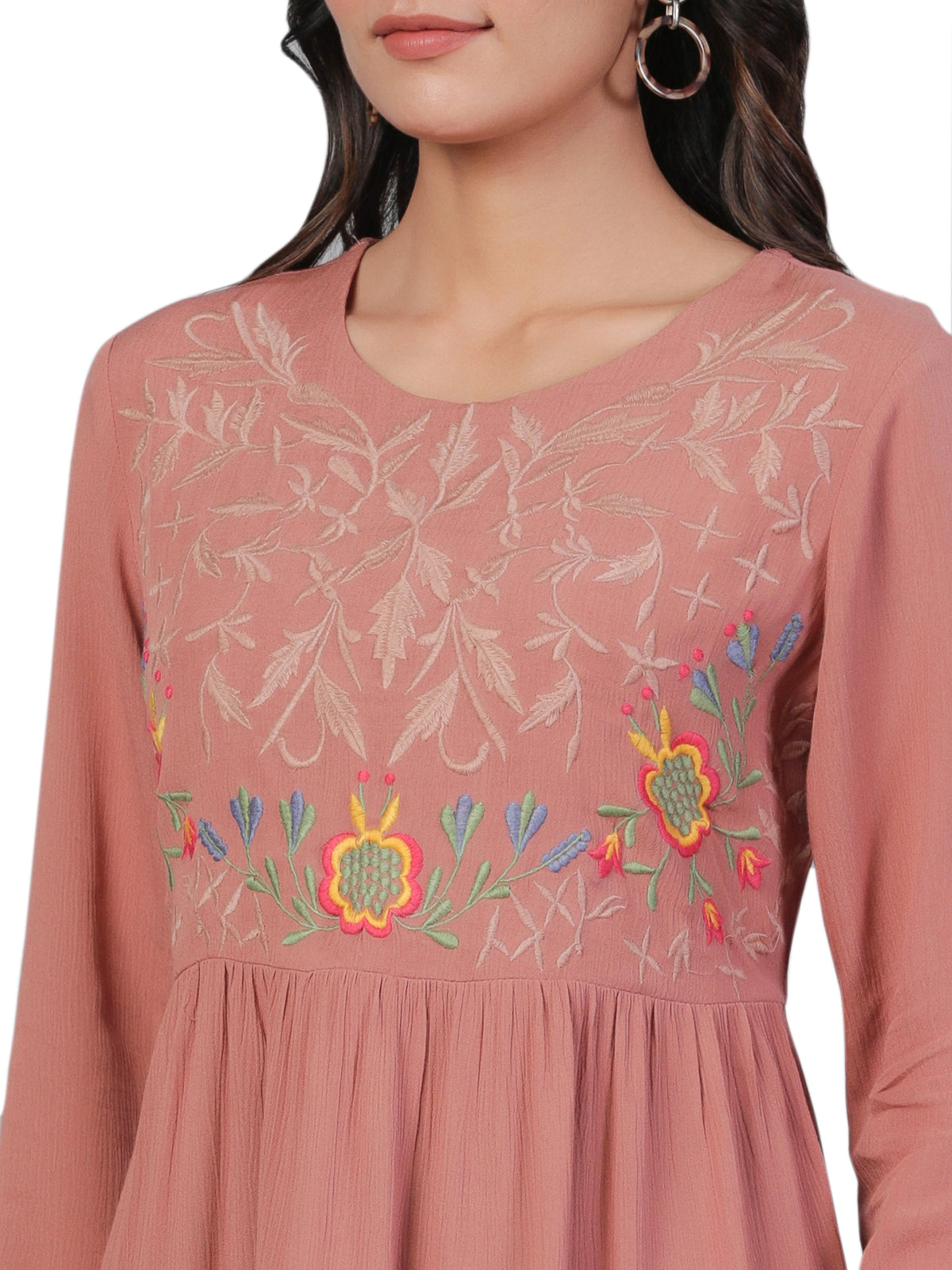 Alani  rust embroidery top