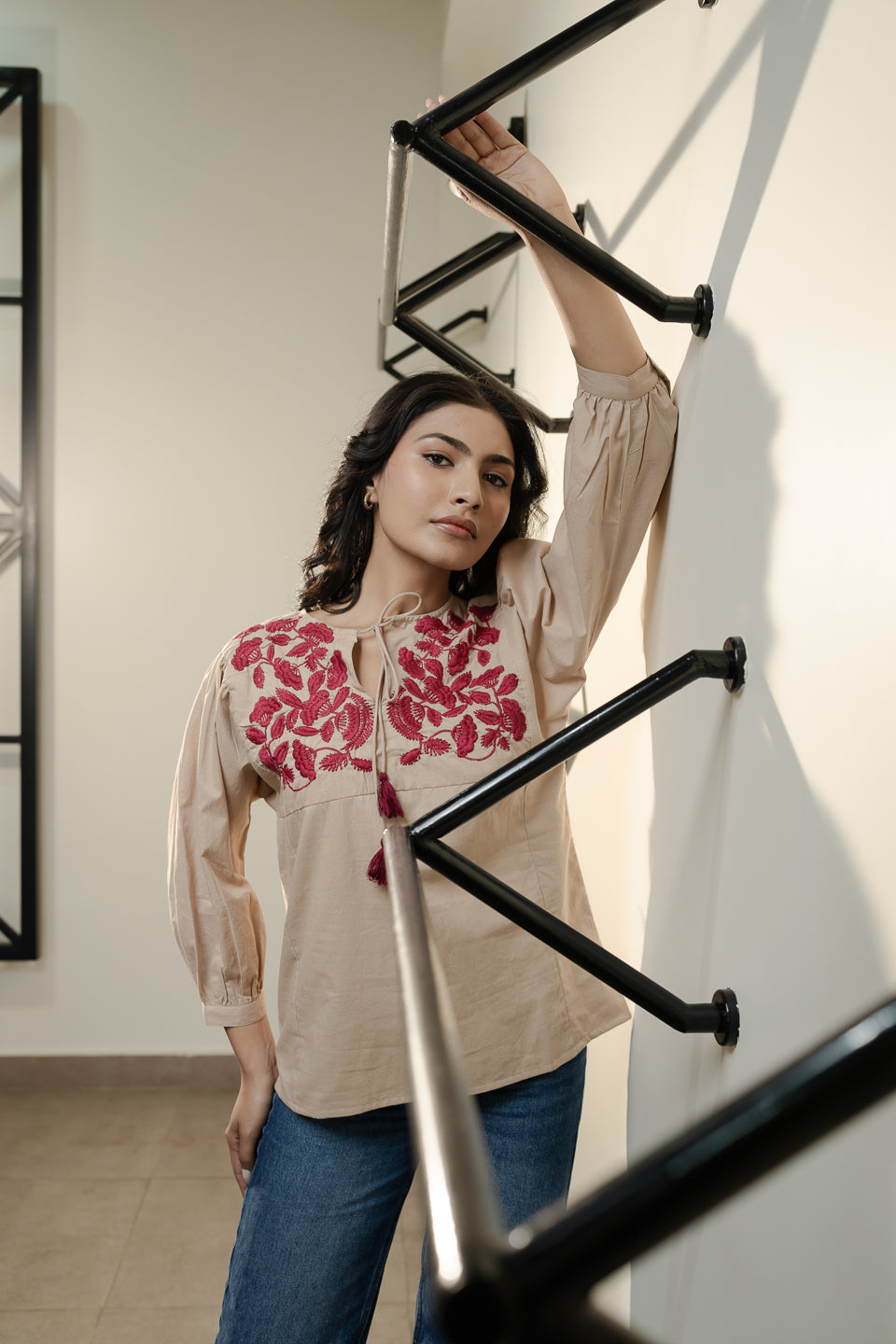 Omisha Embroidery  Top