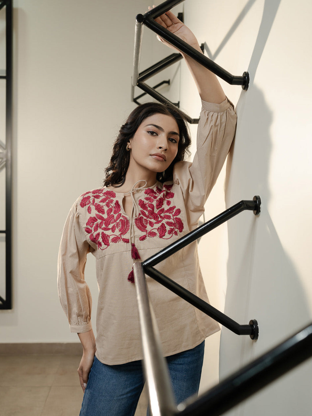 Omisha Embroidery  Top