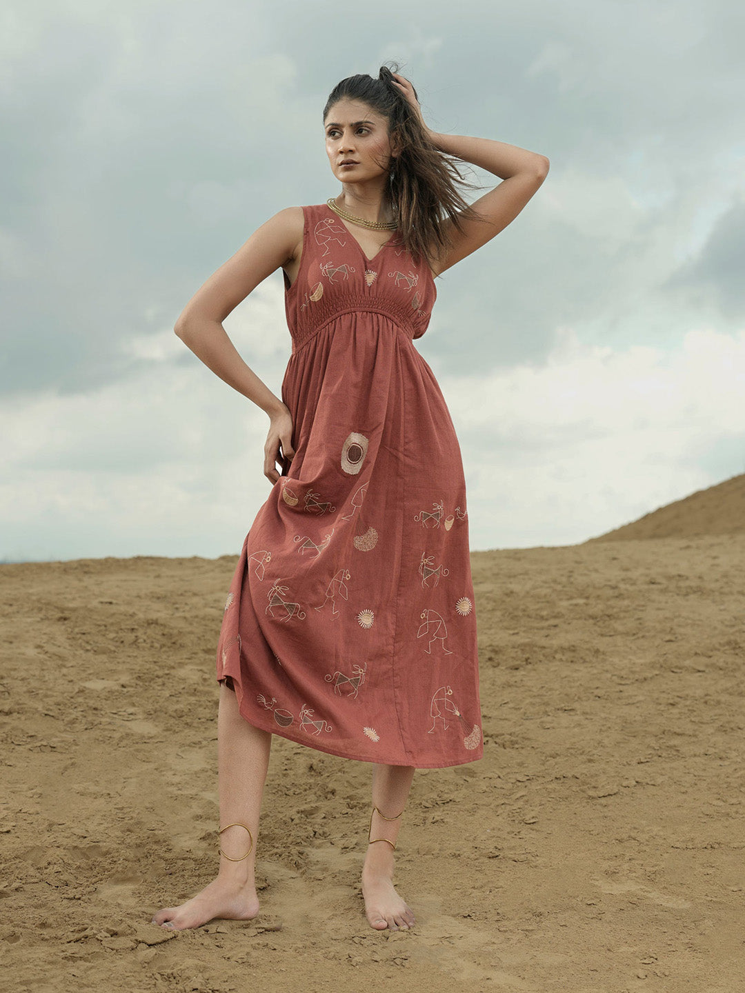 Robber Embroidery Dress