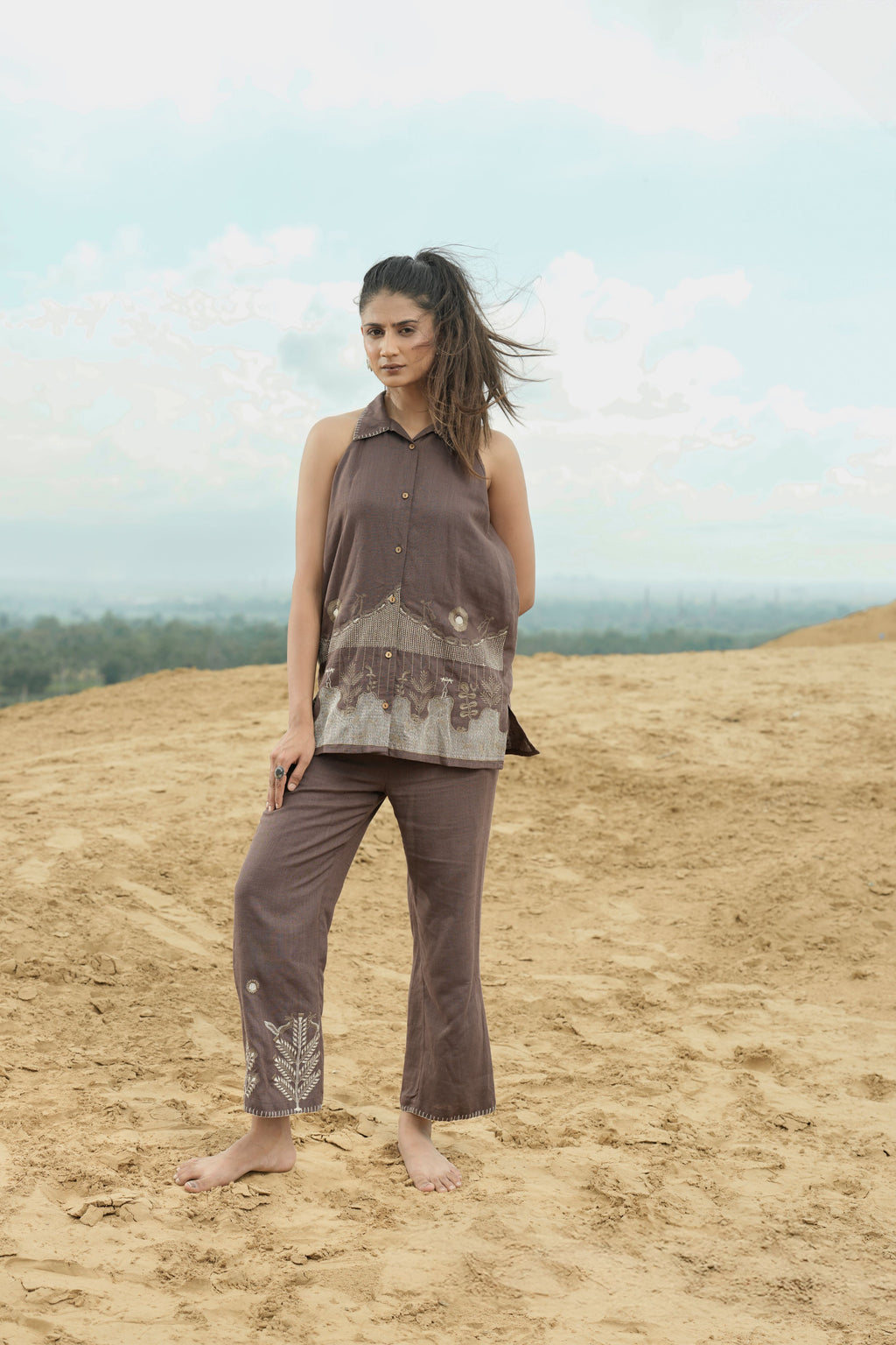 Adrit Embroidery Co-ord Set