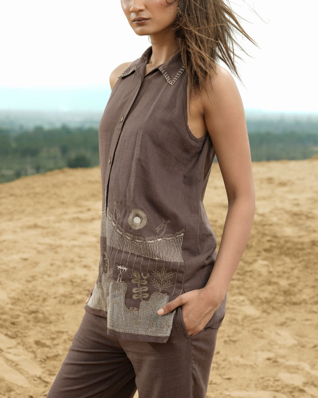 Adrit Embroidery Co-ord Set