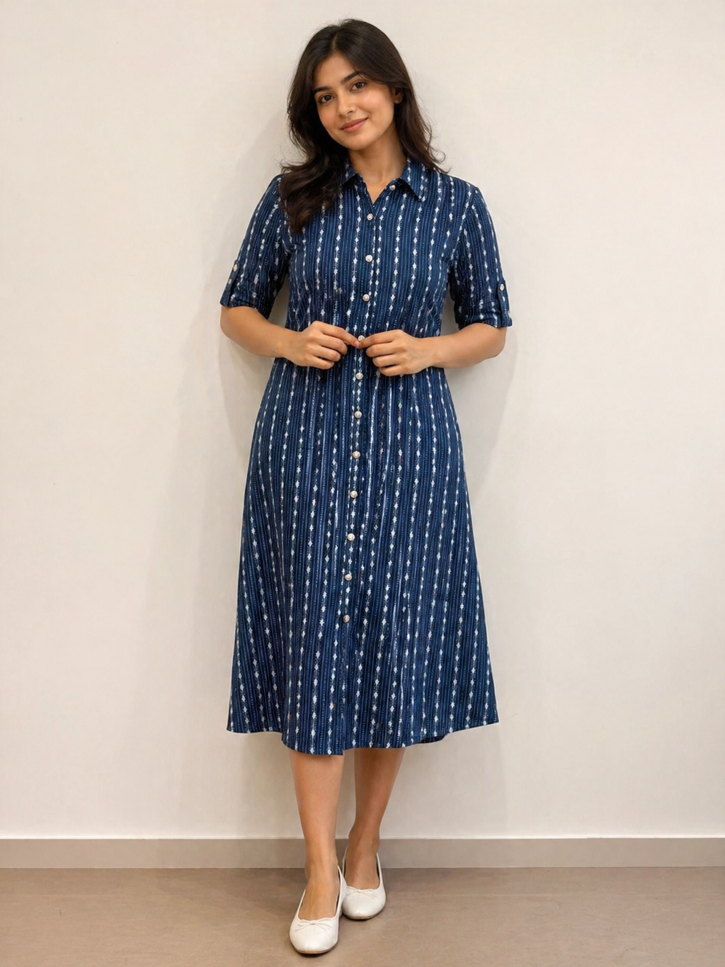Lavie Blue Printed Dress