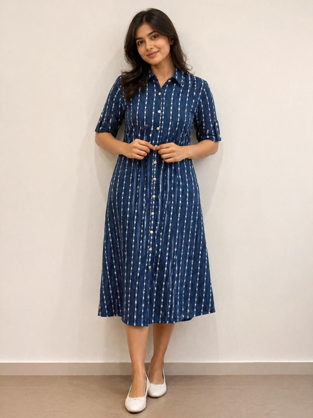 Lavie Blue Printed Dress