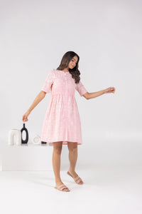 Reme pink embroidered dress