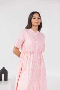 Reme pink embroidered dress