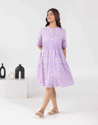 Reme purple embroidered dress