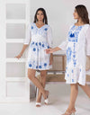 Pani blue embroidery dress