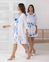 Pani blue embroidery dress