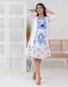 Pani blue embroidery dress