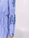 Pegasus blue embroidered dress