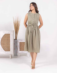 AARNA OLIVE DRESS