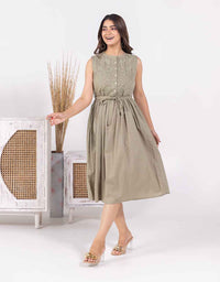 AARNA OLIVE DRESS