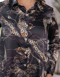 Black leopard shirt