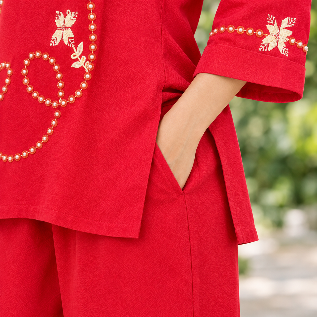 Sakhi Embroidery Co-ord Set