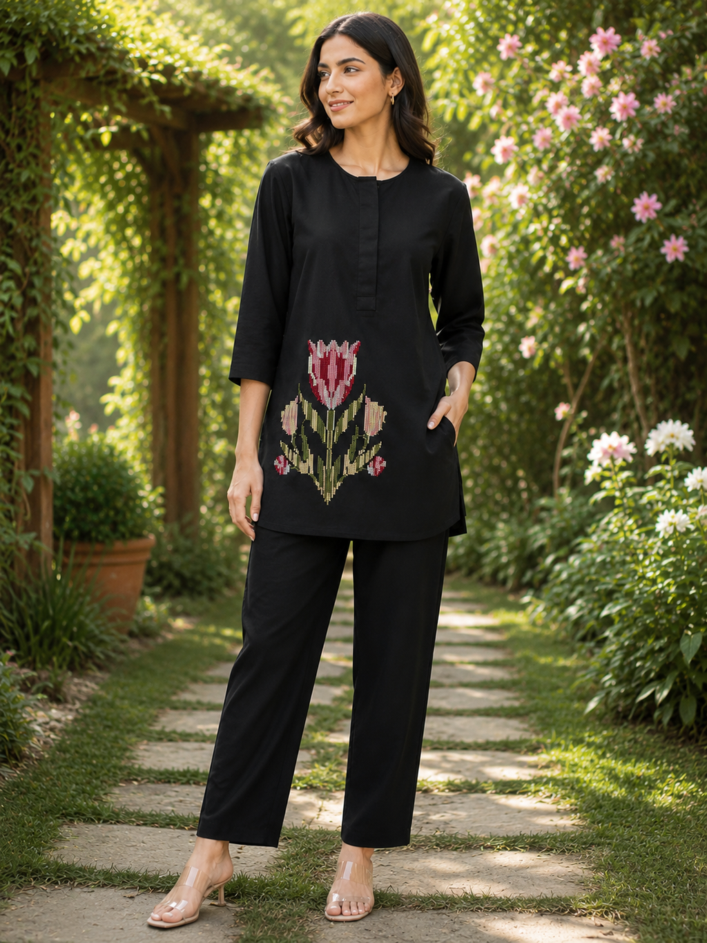 Hania Embroidery Co-ord Set