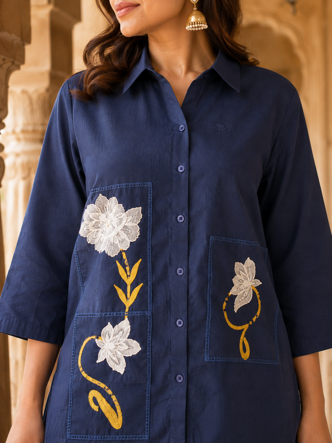 Peony Embroidery Co-ord Set