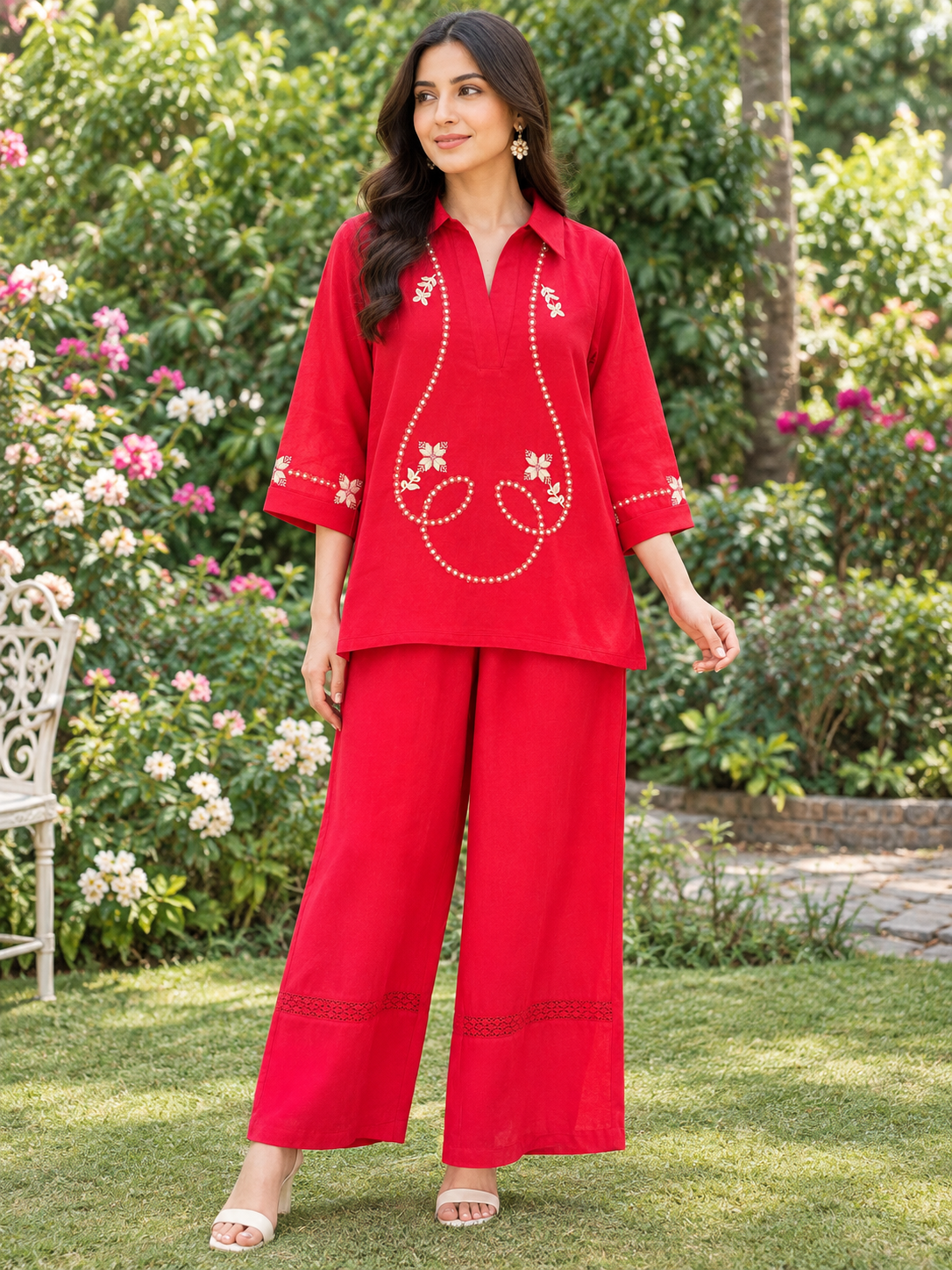 Sakhi Embroidery Co-ord Set