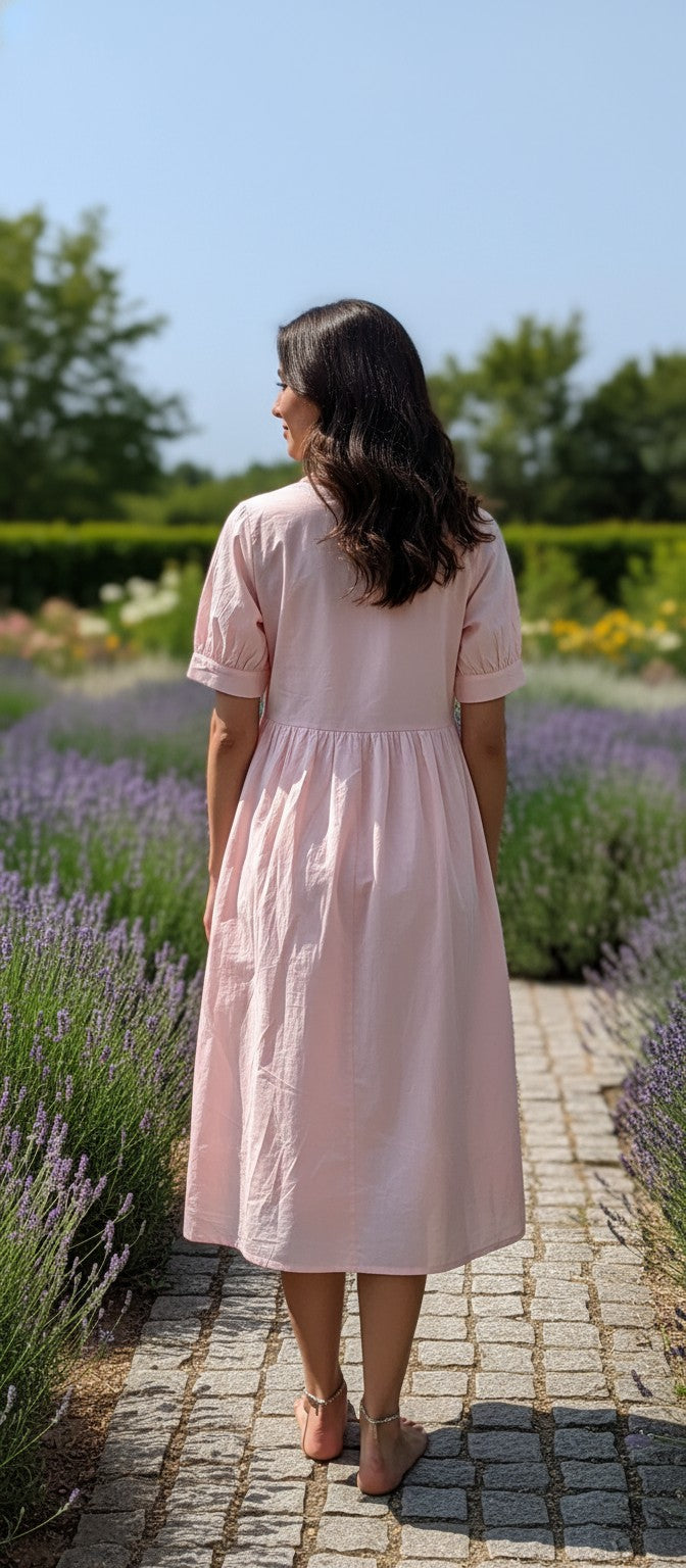 Willow Pink Embroidery Dress
