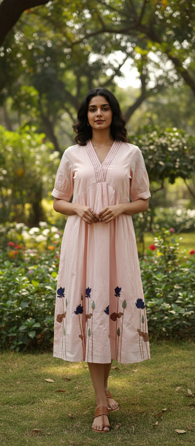 Willow Pink Embroidery Dress