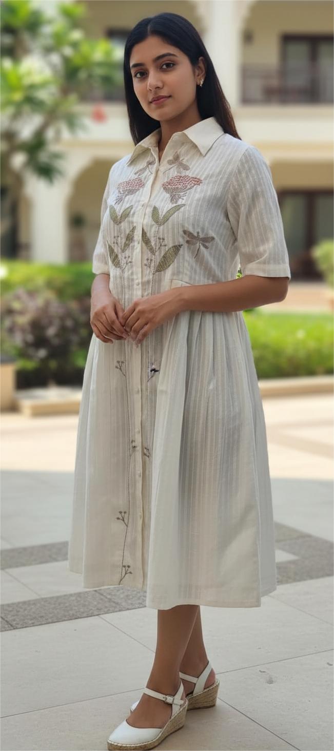 Tate White  Embroidery Dress