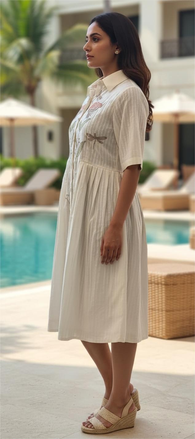 Tate White  Embroidery Dress